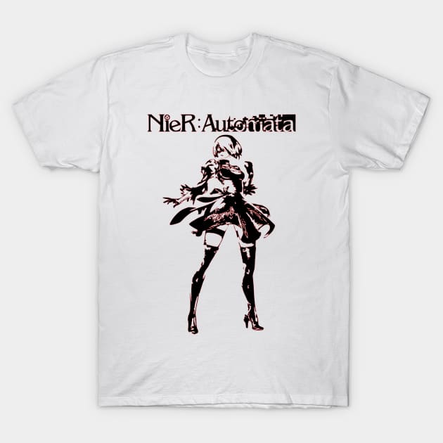 2B Nier Automata T-Shirt by OtakuPapercraft